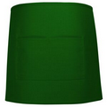 F28 Signature Irish Green Half Bistro Apron w/ Divided Pocket
